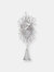 Flower Snowflake Tree Topper - Christmas Glitter Silver Flower Snow Flake Star Ornament Treetop Decoration