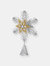 Glitter Snowflake Tree Topper – Silver and Gold Bare Branches Styled Sparkling Gem Detailed Christmas Star Tree Top Ornament Decorations