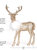 Gold Glitter Christmas Reindeer - Holiday Party Deer Figurine Statues Dinner Tabletop Decorations Centerpiece - Pack of 2