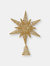 Gold Star Tree Topper Christmas Gold 3D Glitter Star Ornament Treetop Decoration for Large Tree