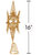 Gold Star Tree Topper Christmas Gold 3D Glitter Star Ornament Treetop Decoration for Large Tree