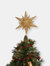 Gold Star Tree Topper Christmas Gold 3D Glitter Star Ornament Treetop Decoration for Large Tree