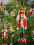 Nutcrackers Hanging Ornament Figures - Christmas Mini Wooden King and Soldier Nutcracker