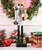 Ornativity Christmas Dog Mom Nutcracker – White and Black Wooden Nutcracker Woman with Dog on Leash and a Smartphone in Hand