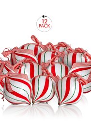 Ornativity Peppermint Candy Ornament Set – Christmas Candy Cane Shatterproof   – 1 Dozen