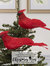 Red Cardinal Bird Clips - Christmas Holiday Red Birds Cardinal Tree Ornaments with Clips for Attachment - Pack of 2
