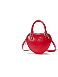 Heart Handbag - Fire Red