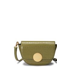 Lottie Croco Crossbody Bag - Leaf Olive