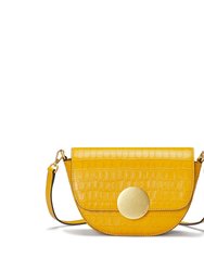Lottie Croco Crossbody Bag - Shadow Yellow