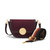 Lottie Eco Suede Crossbody Bag - Bordo