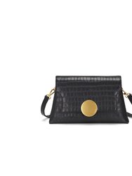 Lottie Flap Croco Crossbody Bag