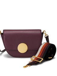 Lottie Saddle Crossbody Bag - Eggplant