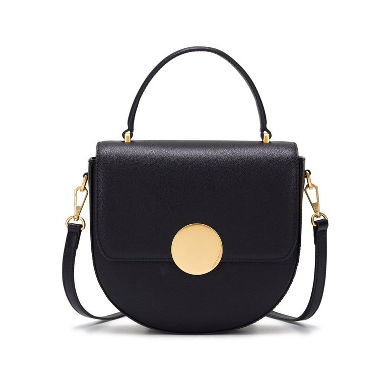 Lottie Saddle Tote - Black