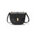 Mary Saddle Crossbody Bag - Black