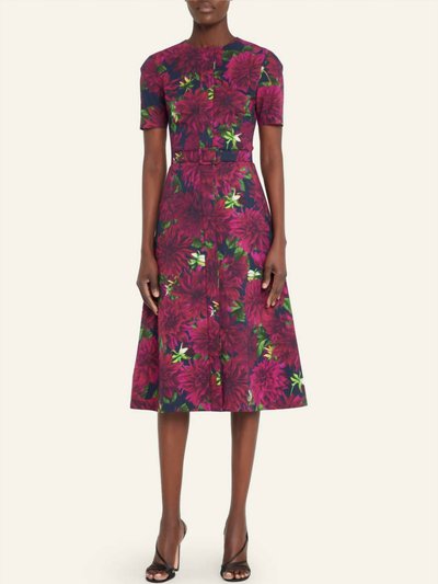 Oscar de la Renta Button Front Dahlia Cotton Poplin Dress product