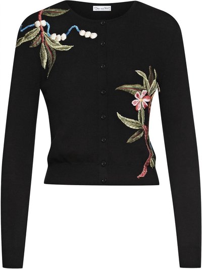 Oscar de la Renta Floral Embroidered Cardigan product