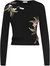 Floral Embroidered Cardigan - Black Multi
