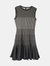 Oscar De La Renta Women's Black / Gold Striped Flared-Hem Crepe Mini Dress - M - Black / Gold