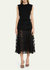 Ribbon Tweed And Velvet Guipure Dress - Black
