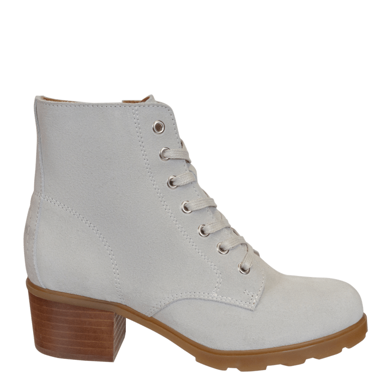 Arc Heeled Ankle Boots - Mist