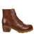 Arc Heeled Ankle Boots - Brown Leather