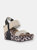 BUSHNELL Wedge Sandals - Beige Leopard Print