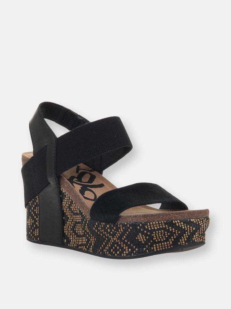 BUSHNELL Wedge Sandals - Black Jute