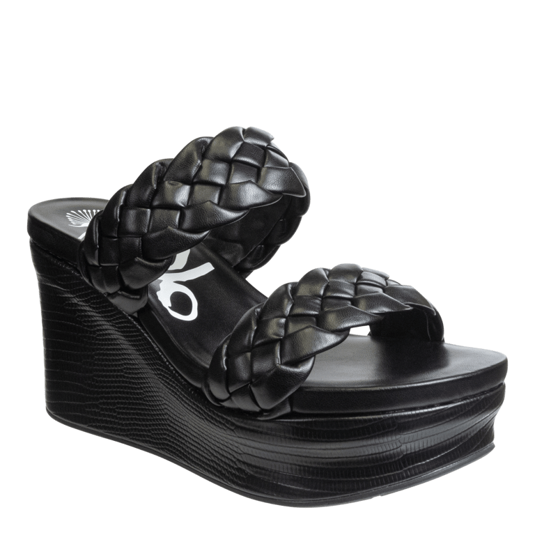 Fluent Wedge Sandals - Black