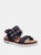 Lantern Flat Sandals - Black