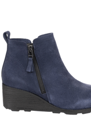 Story Wedge Ankle Boots - Navy