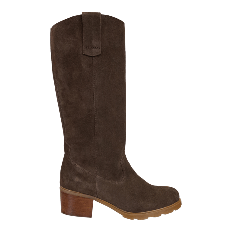 Tallow Heeled Mid Shaft Boots - Brown