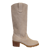 Tallow Heeled Mid Shaft Boots - Beige