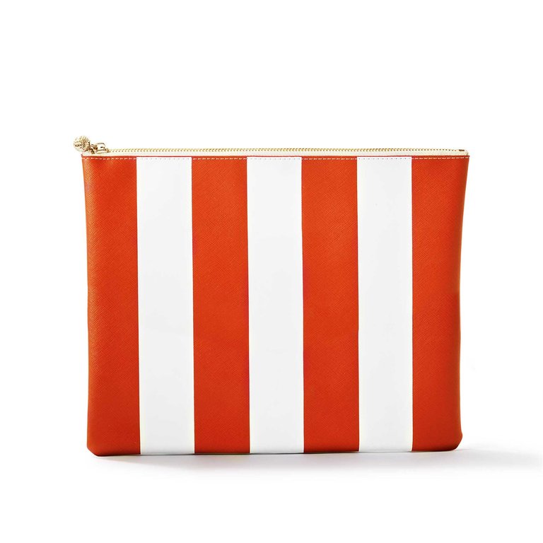 #8 Erin Stripe Orange Bag - Orange