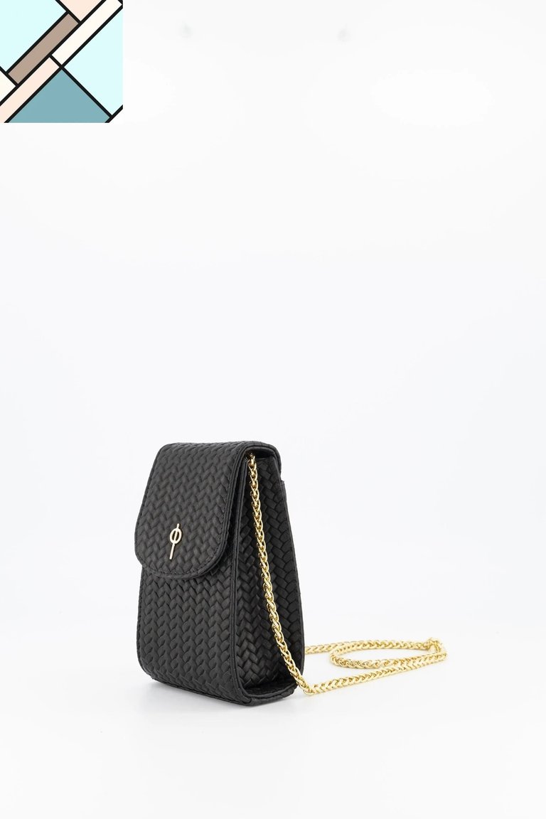 Casey Braid Crossbody Bag - Black