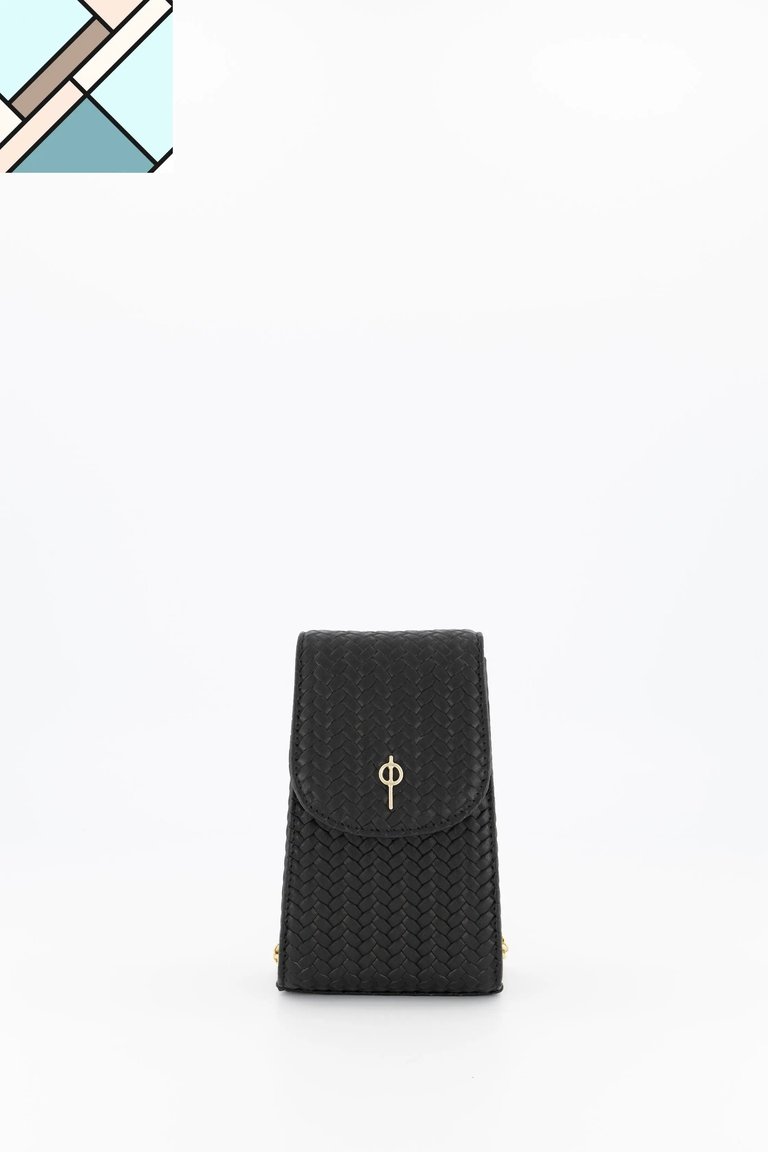 Casey Braid Crossbody Bag - Black - Black