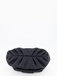 Leda Snake Handbag Black