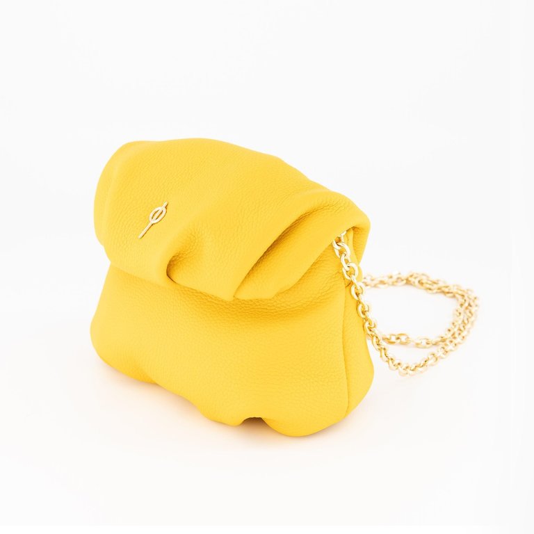 Mini Leda Floater Handbag - Yellow