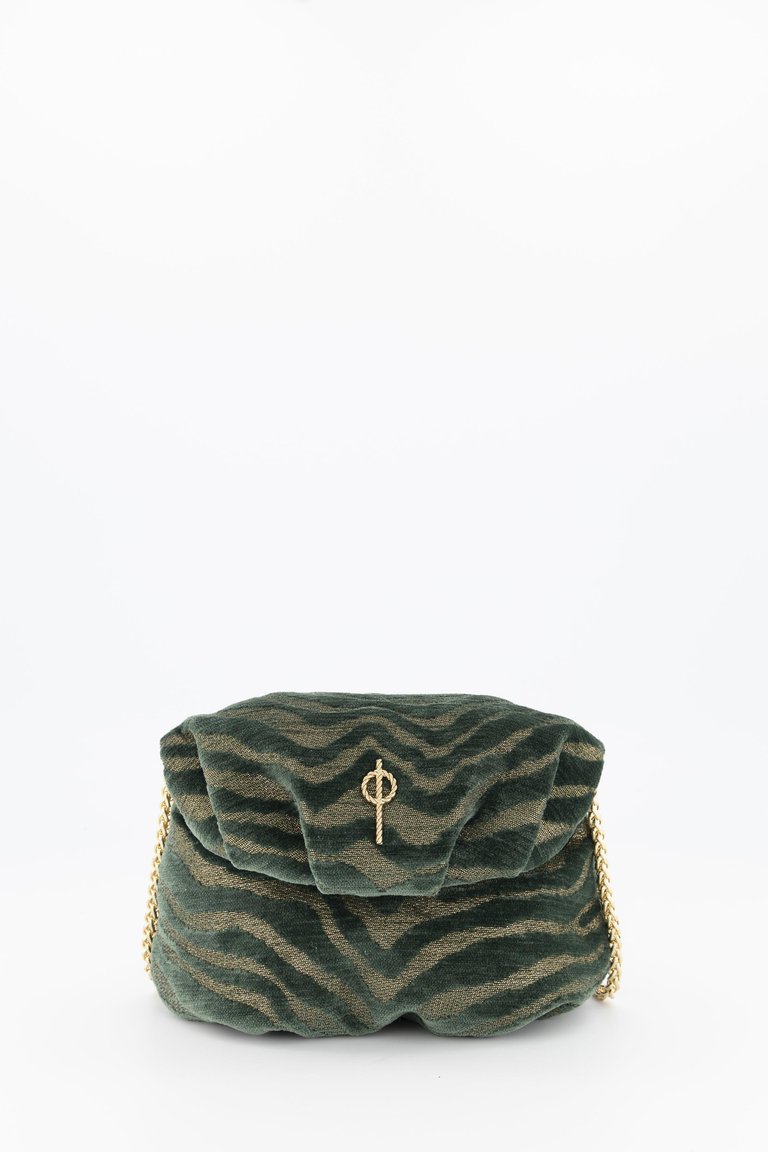 Mini Leda Handbag Zebra Green