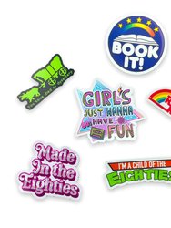 Eighties Kids Sticker 3 Pack Including Book It! - Reading Rainbow - Oregon Trail Vintage Designs From 1980s 1990s, Eighties Stickers