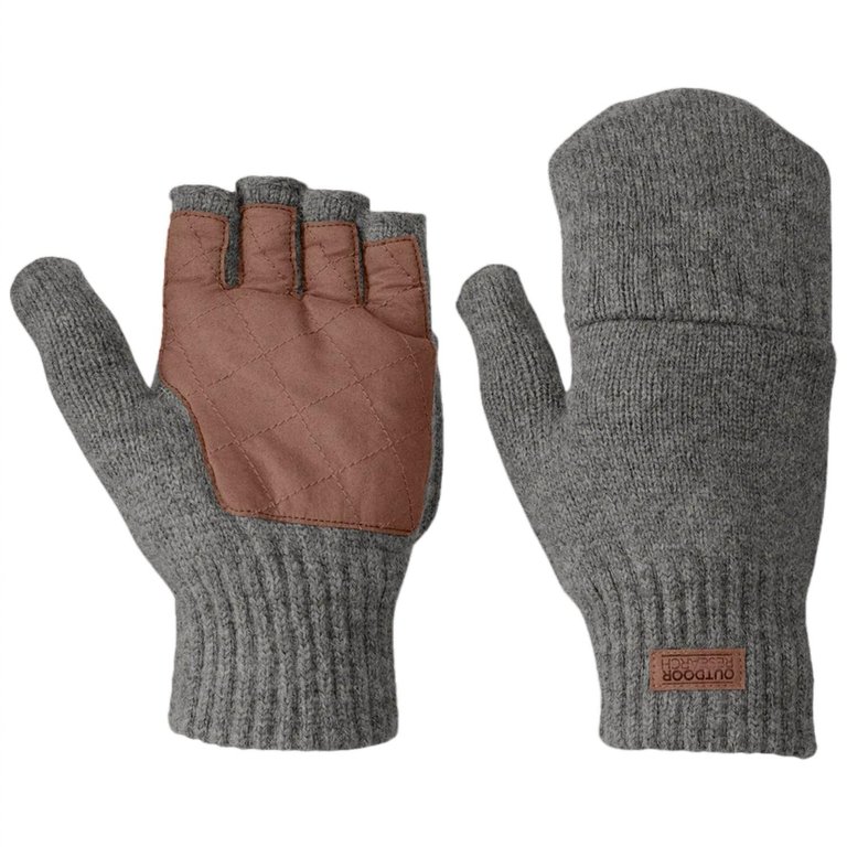 Men's Lost Coast Fingerless Mitten In Pewter - Pewter