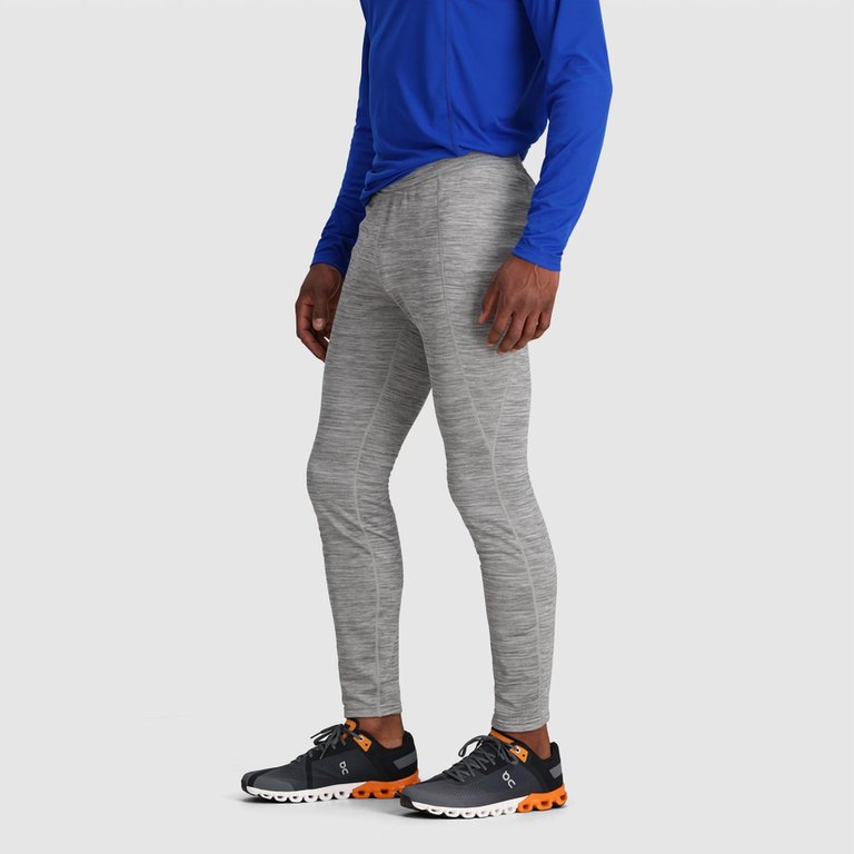 Men's Vigor Grid Fleece Bottoms In Grey Heather