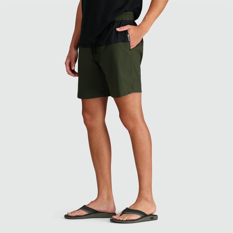 Men's Zendo Multi Shorts In Verde/black