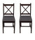 Ema Rubber Wood Fabric Dining Chair With Espresso Leg (Set of 2) - Dark Grey