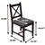 Ema Rubber Wood Fabric Dining Chair With Espresso Leg (Set of 2)