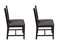 Ema Rubber Wood Fabric Dining Chair With Espresso Leg (Set of 2)