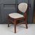 Lily Grey Rubber Wood Fabric Dining Chair With Brown Leg Set of 2