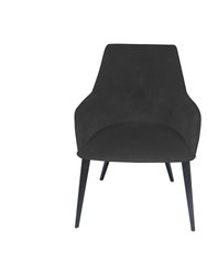 Linden Harmony Upholstered Dining chair With U-Shape Legs - Charcoal Grey