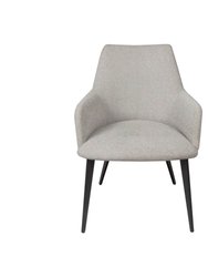 Linden Harmony Urban Mid-Century Modern Grey Upholstered Dining Chair Set of 2 - Urban Grey