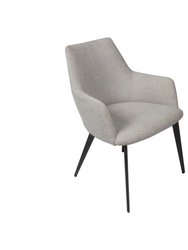 Linden Harmony Urban Mid-Century Modern Grey Upholstered Dining Chair Set of 2