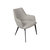 Linden Harmony Urban Mid-Century Modern Grey Upholstered Dining Chair Set of 2